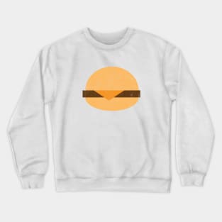 Cheeseburger Flat Vintage Art Crewneck Sweatshirt